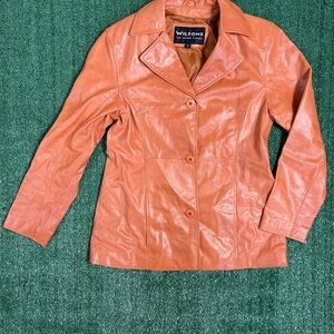 Wilsons Leather Women's Rust Leather Jacket